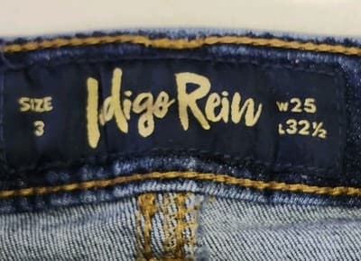 Indigo Rein Flare Leg Jeans Size 3 Blue Denim Pants Button Fly - Thumbnail 7