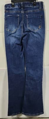 Indigo Rein Flare Leg Jeans Size 3 Blue Denim Pants Button Fly - Thumbnail 4