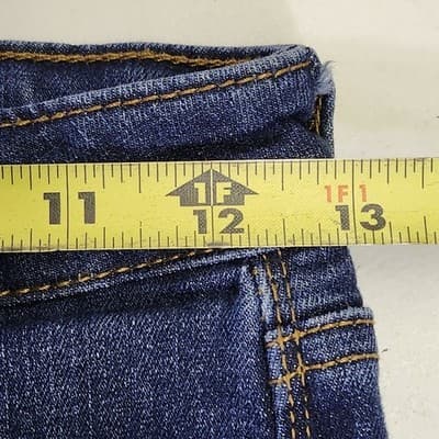 Indigo Rein Flare Leg Jeans Size 3 Blue Denim Pants Button Fly - Thumbnail 2