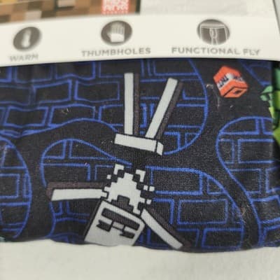 Cuddle Duds Boy's Small ClimateRight Minecraft Warm Underwear Set NEW - Thumbnail 3