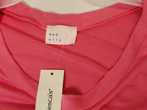 Dee Elly Womens Tshirt Size Small Short Sleeve Top Pink Made In USA NEW - Thumbnail 7