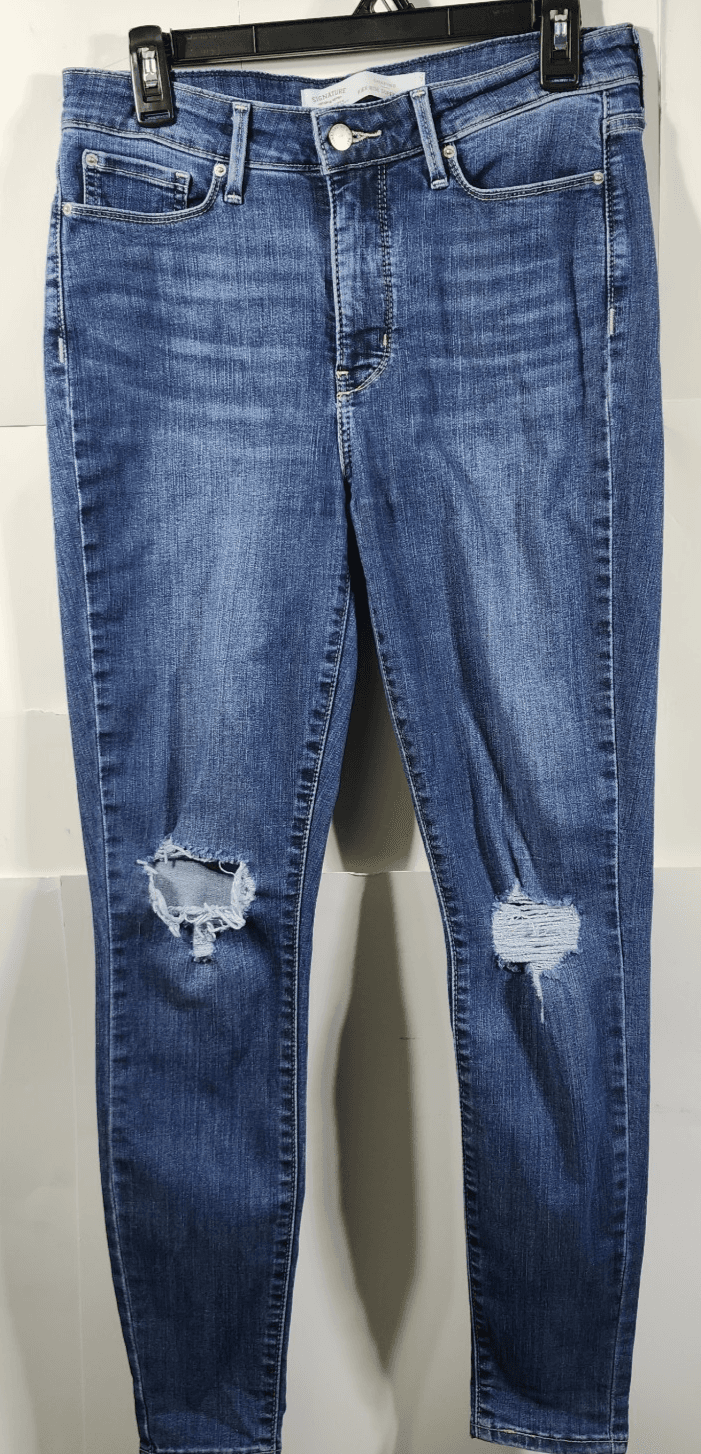 Signature Levi Strauss High Rise Shaping Super Skinny Jeans Size 8 W 29 - Thumbnail 5