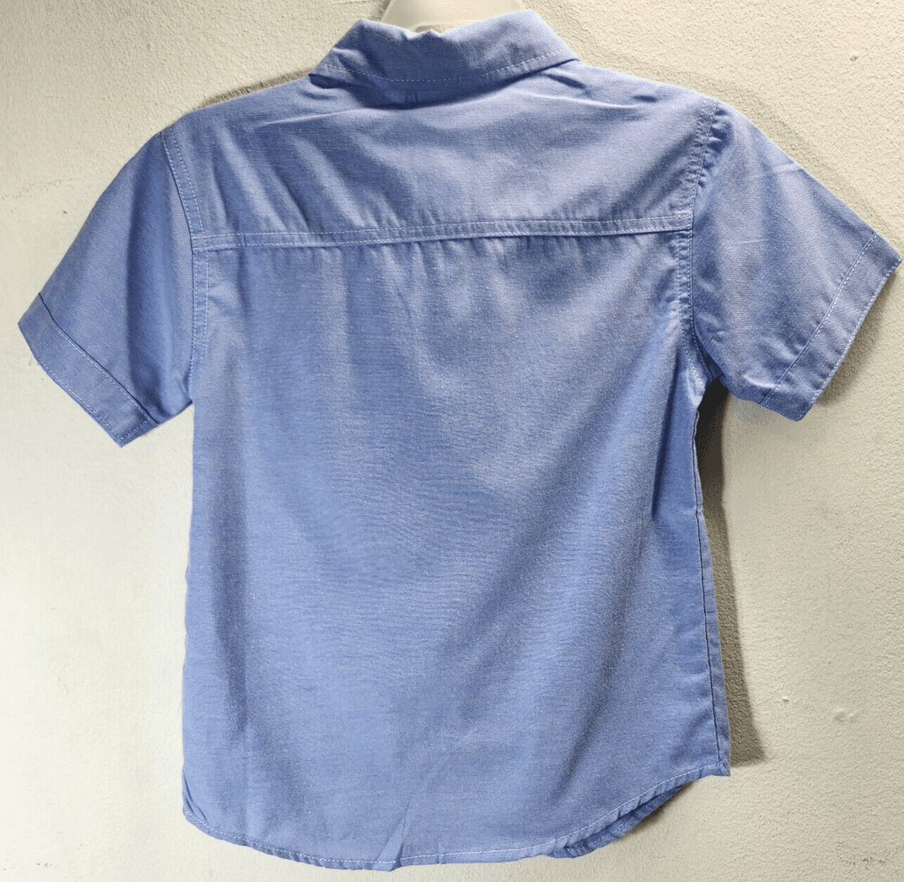 Diyana Boy's 8 Short Sleeve Button-Up Shirt Youth Blue NEW - Thumbnail 4