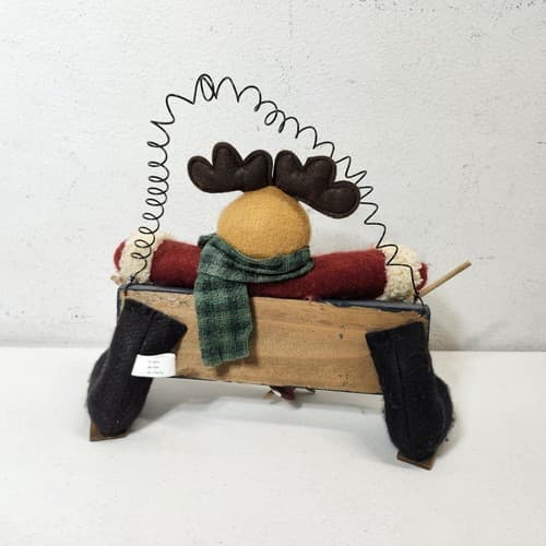 Vintage Christmas Reindeer Deer Figurine Happy Holiday Home Decor - Thumbnail 9