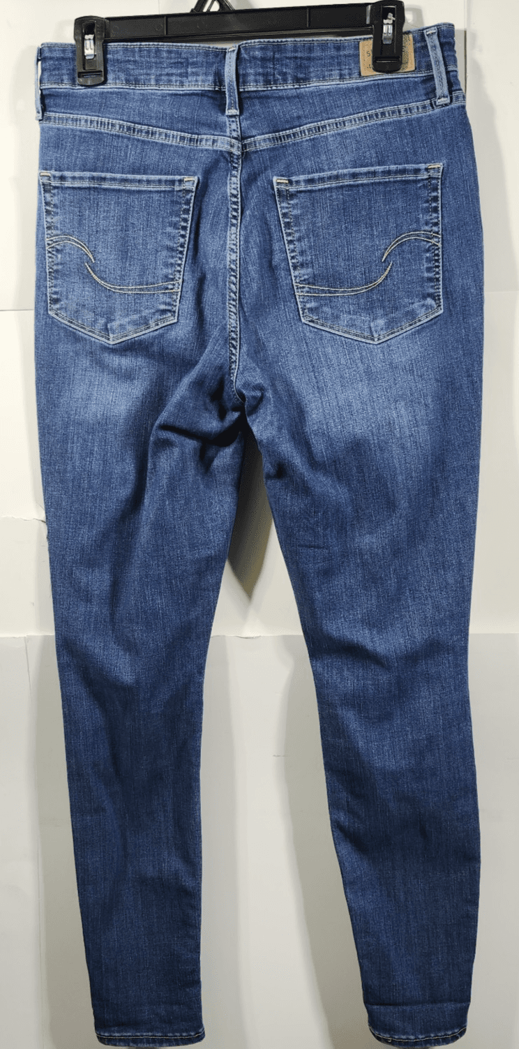 Signature Levi Strauss High Rise Shaping Super Skinny Jeans Size 8 W 29 - Thumbnail 4