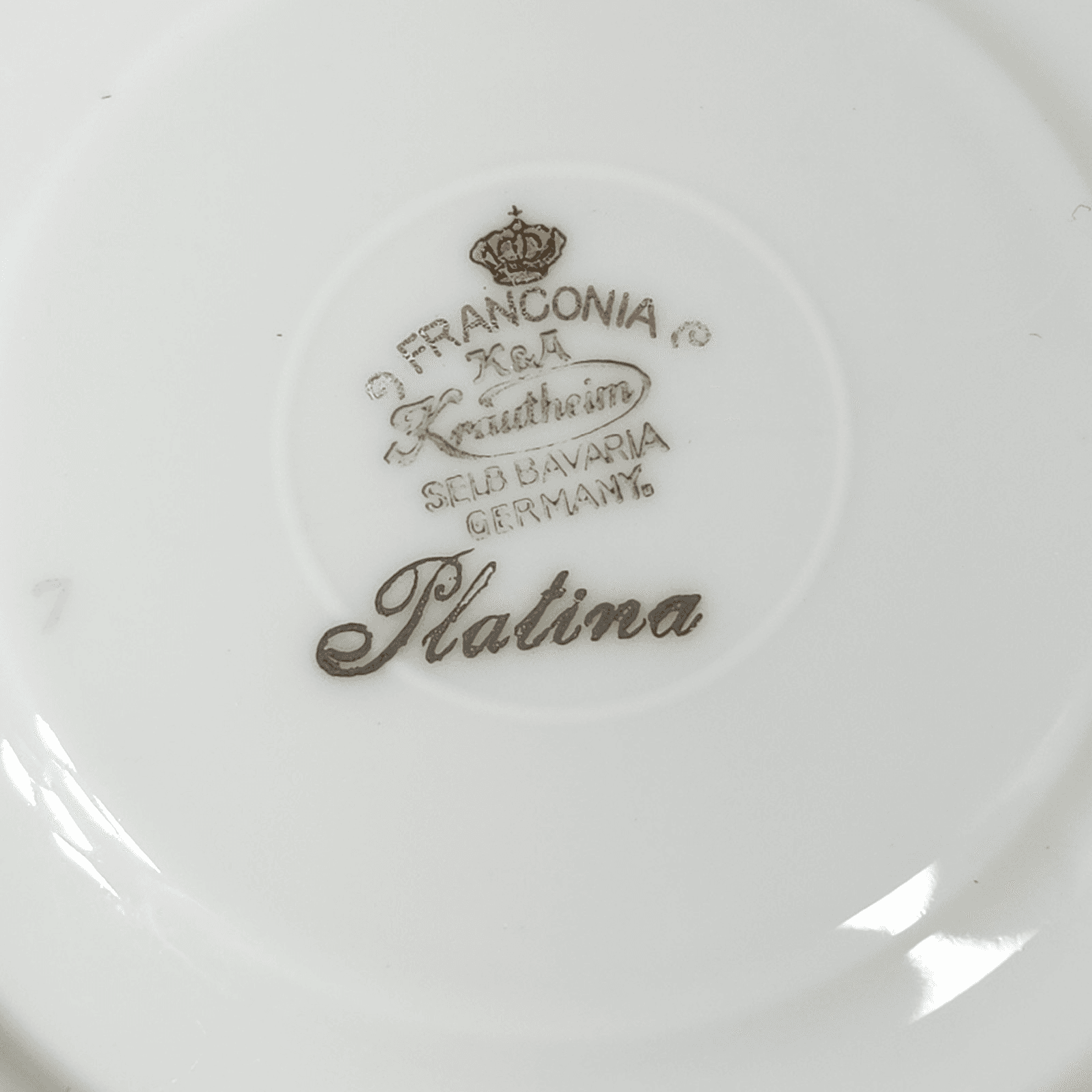 Franconia Krautheim Selb Bavaria Platina Plates 6" Platinum Rim Set of 4 - Thumbnail 4