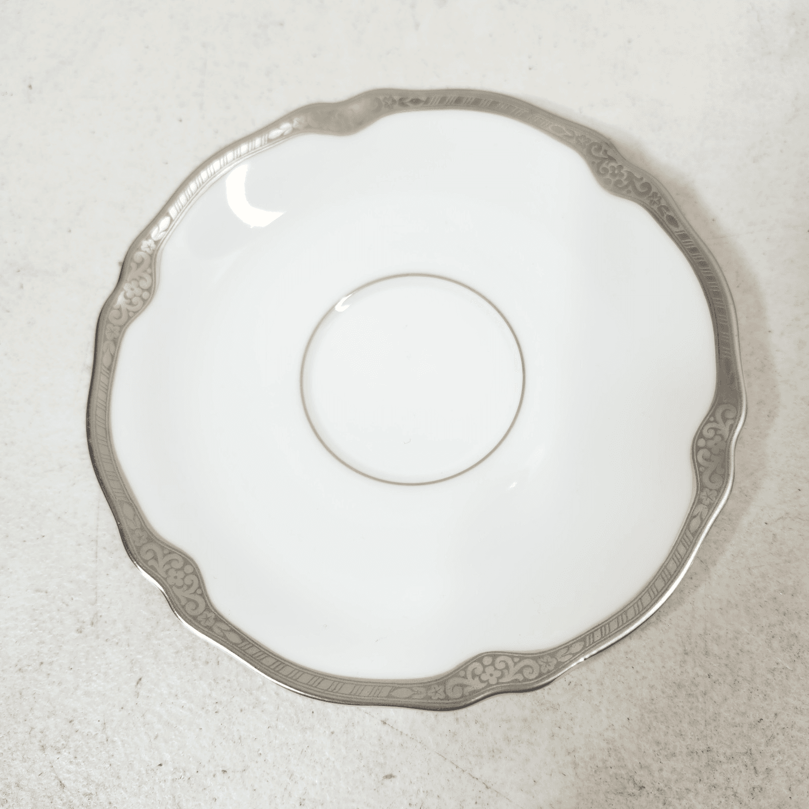 Franconia Krautheim Selb Bavaria Platina Plates 6" Platinum Rim Set of 4 - Thumbnail 2