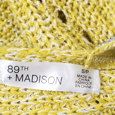 Women's Sweater Size Small Yellow Long Sleeve Pullover 89th & Madison NEW - Thumbnail 9
