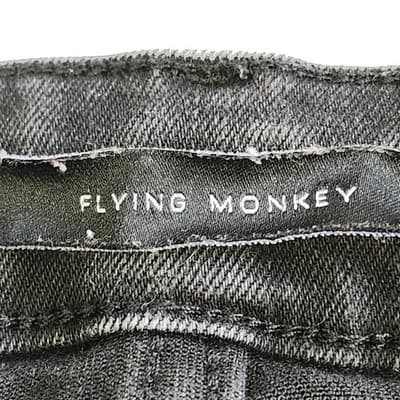 Flying Monkey Skinny Jeans Womens 28 Black Denim Mid Rise Stretch - Thumbnail 7