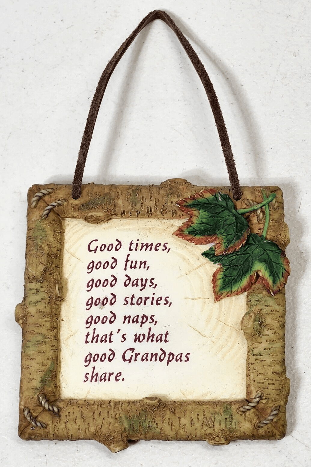 Stone Canyon Good Grandpas Quote Ceramic Plaque Wall Hanger Home Decor Enesco - Thumbnail 2