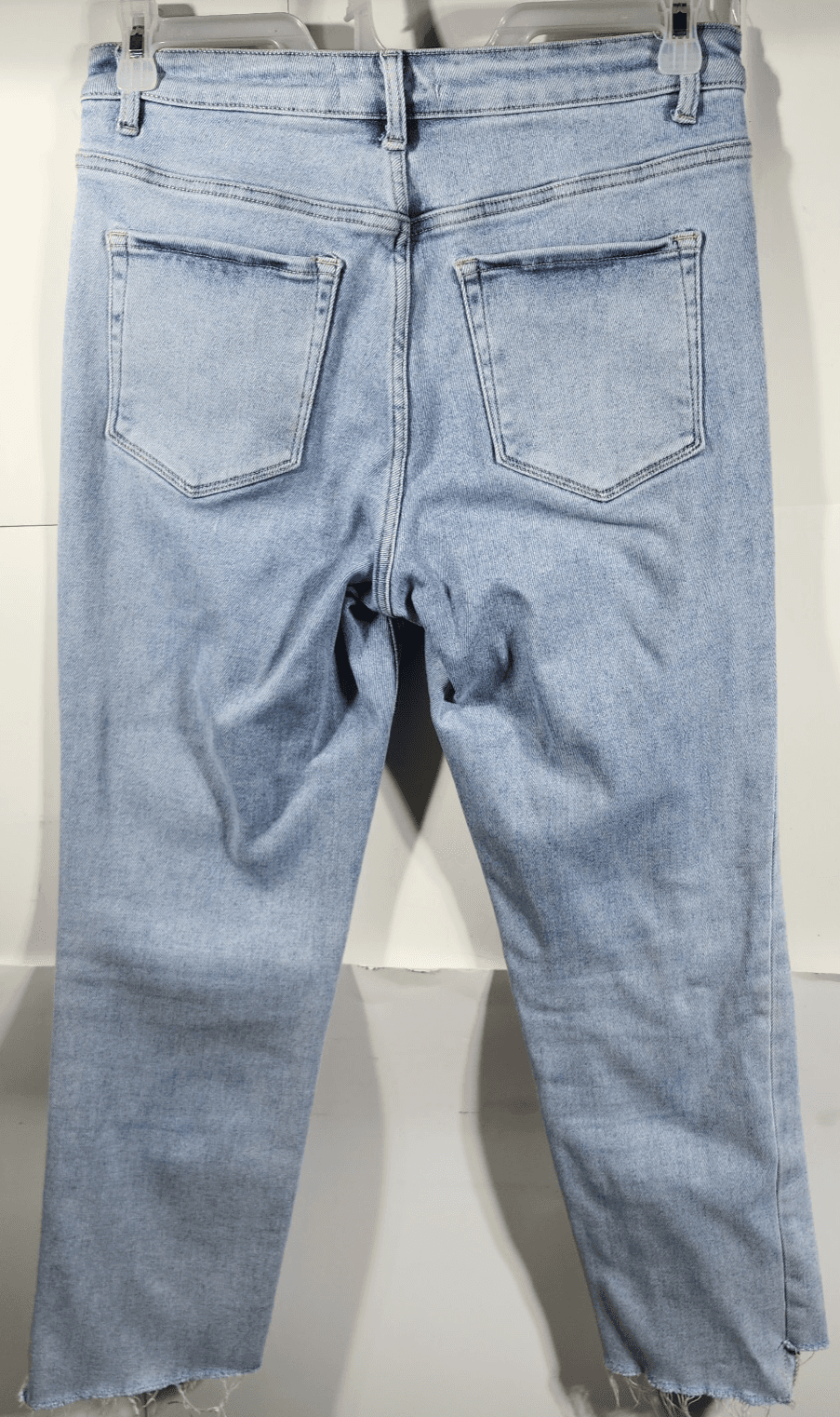 Lovervet by Vervet Women's 30 High Rise Raw Hem Bootcut Jeans Blue Denim - Thumbnail 6