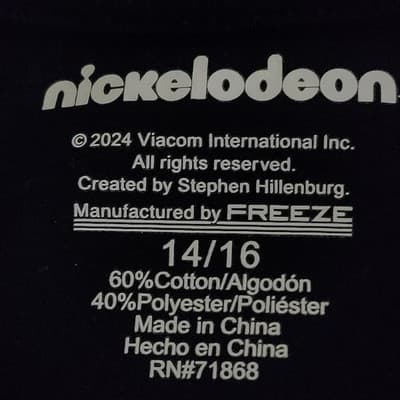 Spongebob Squarepants Long Sleeve T-Shirt Boy's Size 14/16 Black - Thumbnail 7