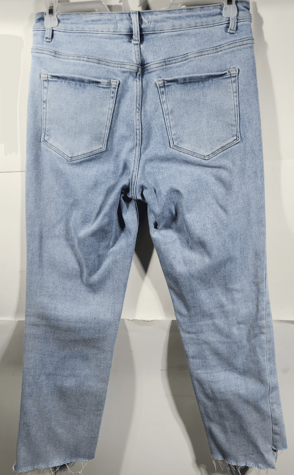 Lovervet by Vervet Women's 30 High Rise Raw Hem Bootcut Jeans Blue Denim - Thumbnail 4