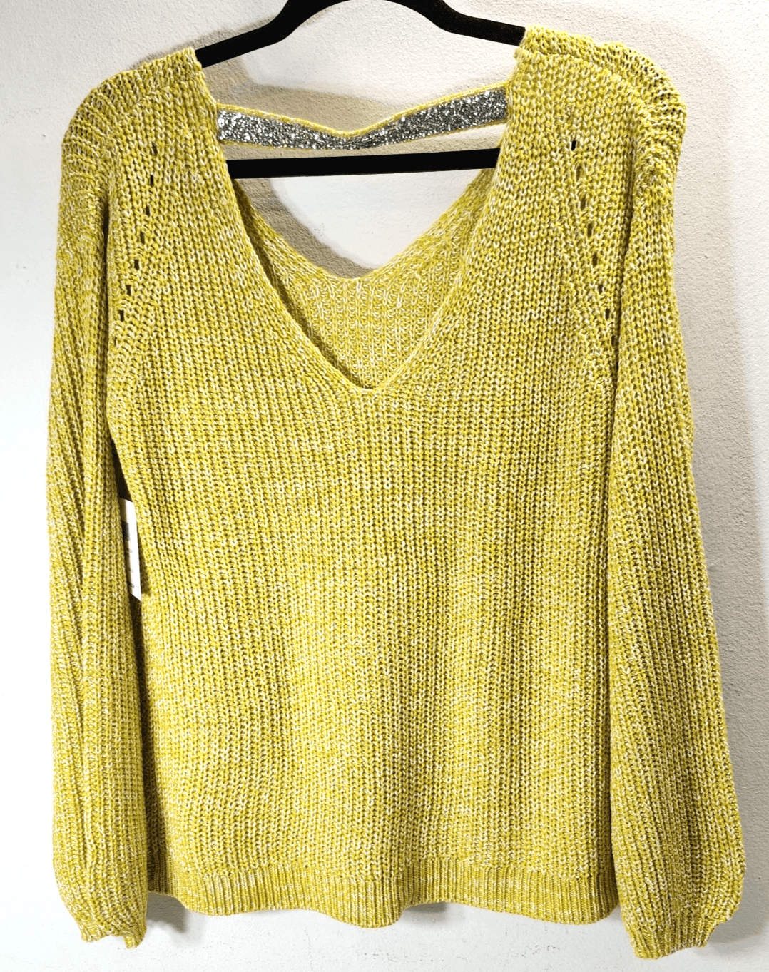 Women's Sweater Size Small Yellow Long Sleeve Pullover 89th & Madison NEW - Thumbnail 5