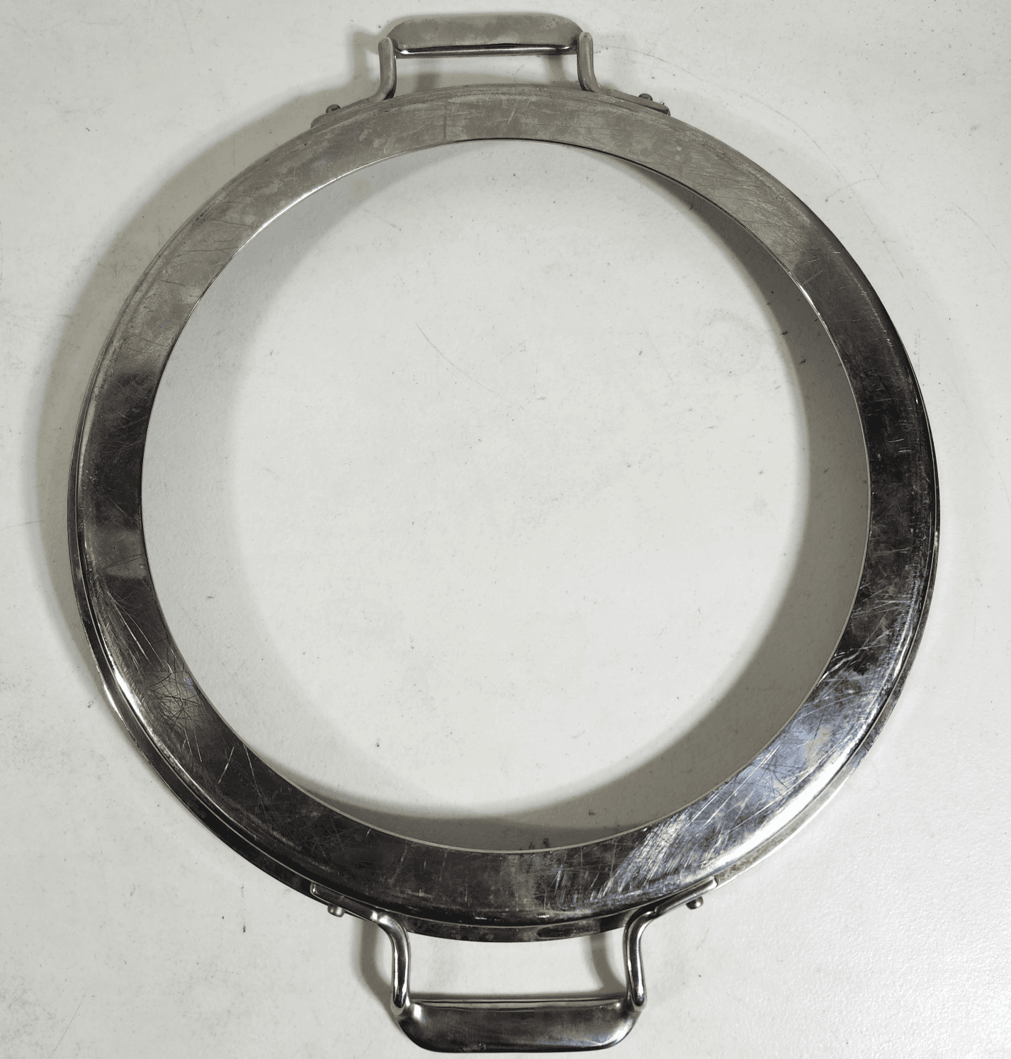 All Clad 13" Pizza Baker Stone With Stainless Steel Frame Serving Tray Handles - Thumbnail 7