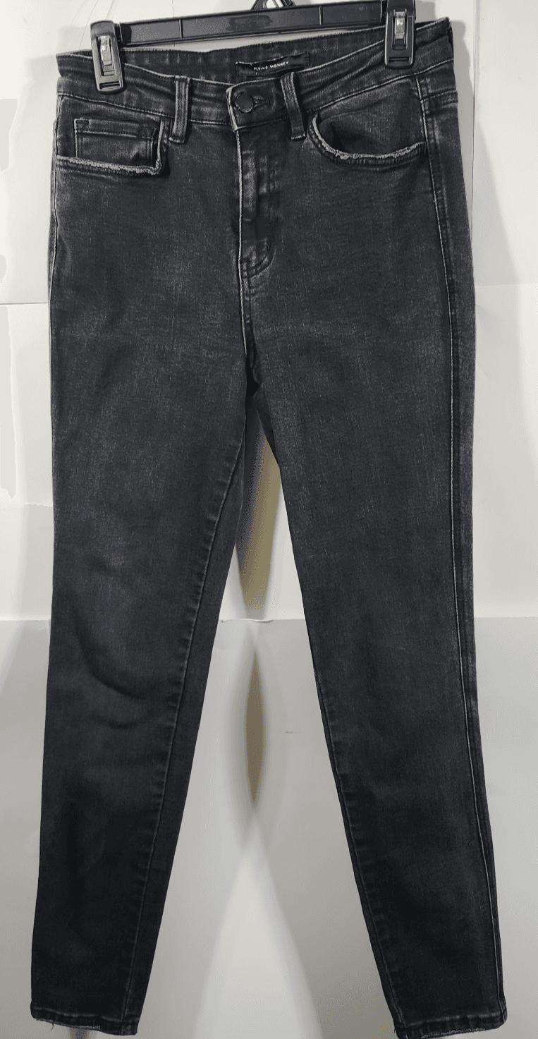 Flying Monkey Skinny Jeans Womens 28 Black Denim Mid Rise Stretch - Thumbnail 5