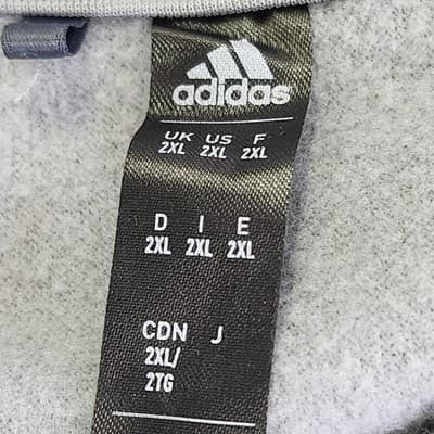 Adidas Men's XXL Gray Crewneck Pullover Sweatshirt Long Sleeve - Thumbnail 7