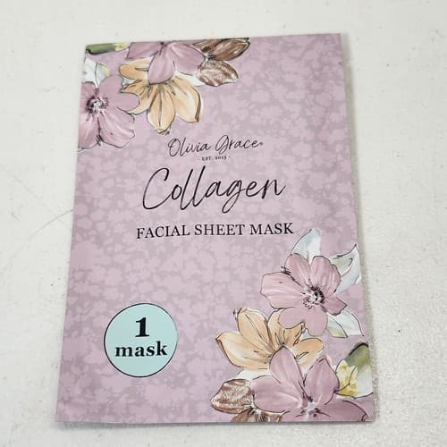 4 Olivia Grace Collagen Moisturizing Facial Sheet Mask Bundle Lot New - Thumbnail 2