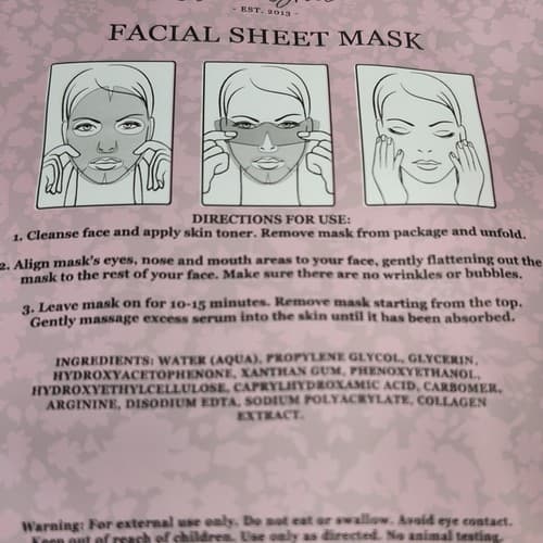 4 Olivia Grace Collagen Moisturizing Facial Sheet Mask Bundle Lot New - Thumbnail 4