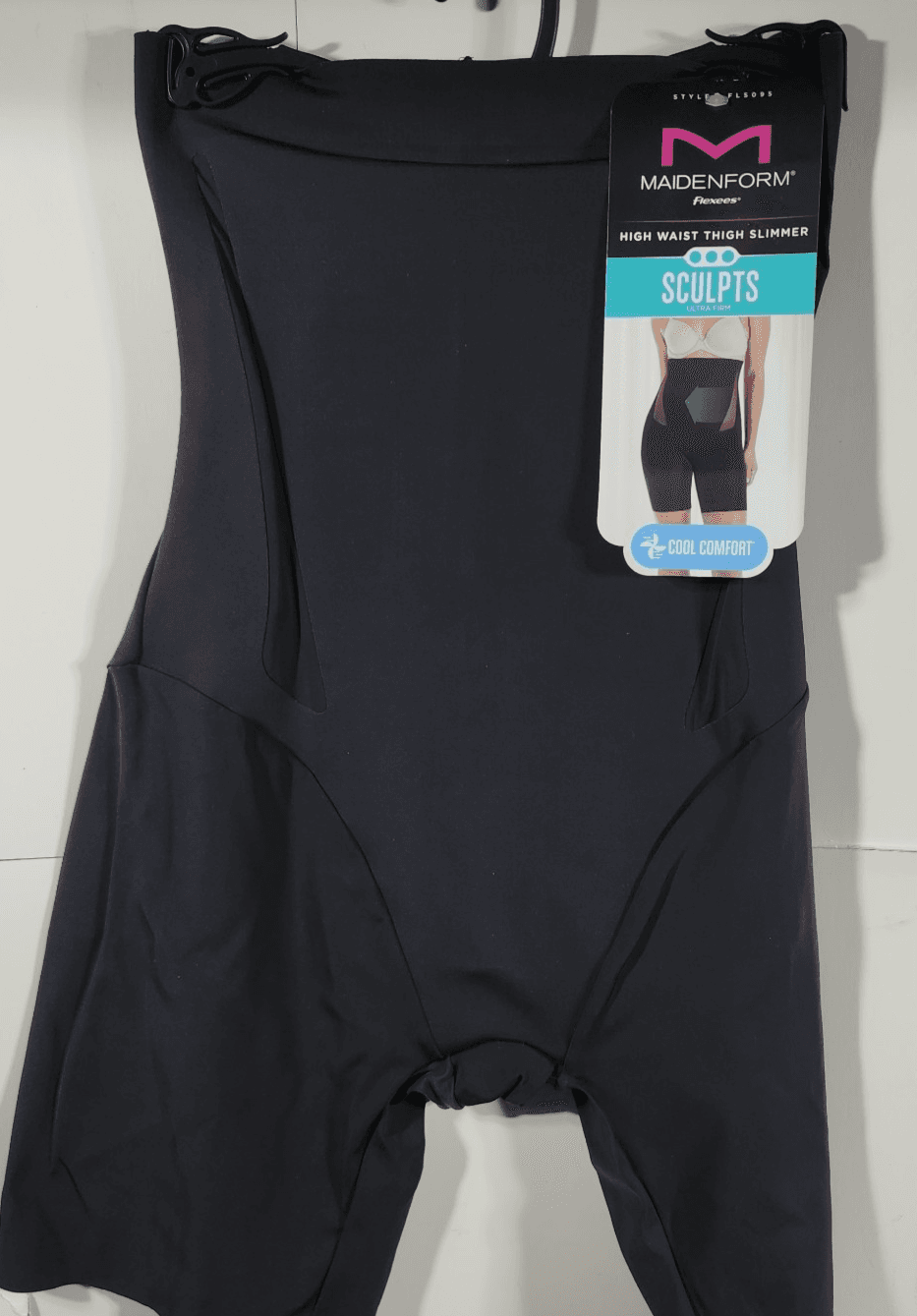 Flexees Maidenform High Waisted Thigh Slimmer Shapewear Black Size Small NEW - Thumbnail 3