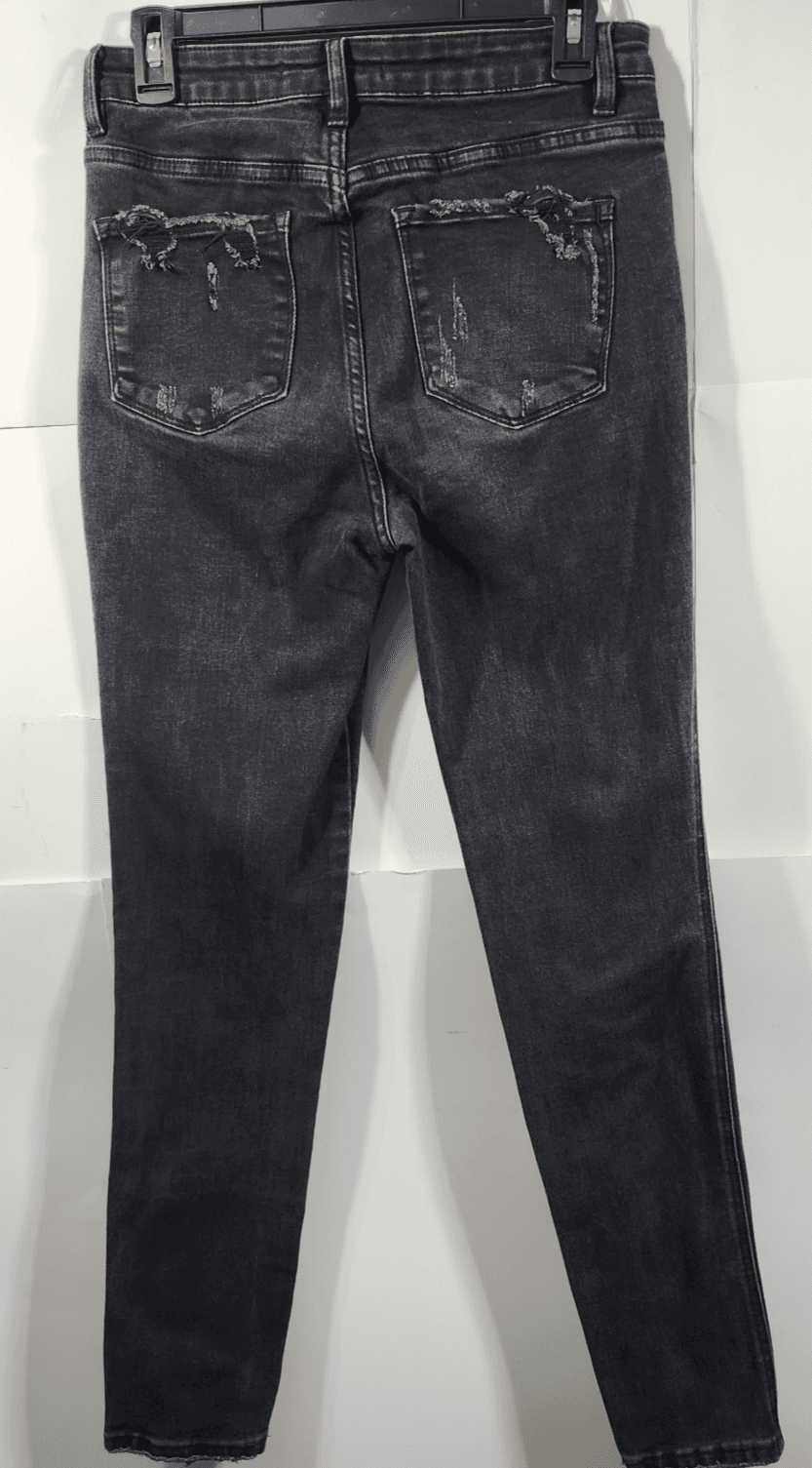 Flying Monkey Skinny Jeans Womens 28 Black Denim Mid Rise Stretch - Thumbnail 4