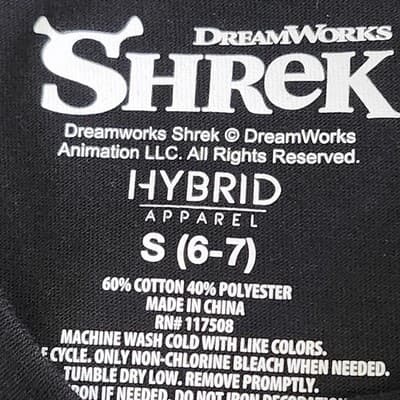 DreamWorks Shrek Boys Small Black Graphic T-Shirt Short Sleeve - Thumbnail 8