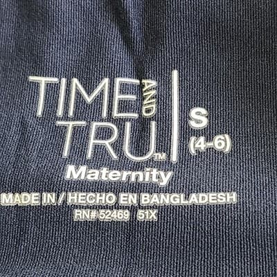 Time & Tru Women's S Maternity Jeans Straight Leg Blue Denim Stretch Pants NEW - Thumbnail 9