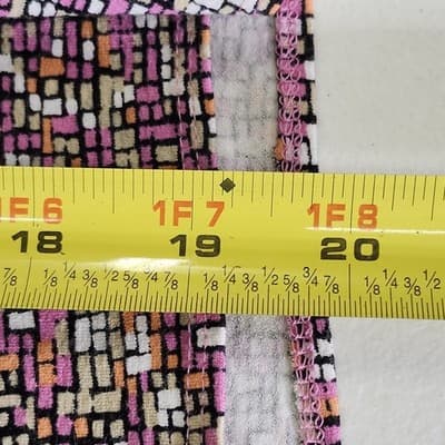 Worthington Top Womens Large Pink Multicolor Shirt V-Neck 3/4 Flutter Sleeve - Thumbnail 3