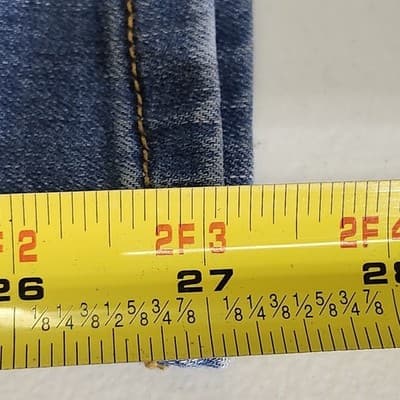 Time & Tru Women's XXL Maternity Jeans Straight Leg Blue Denim Stretch Pants NEW - Thumbnail 3