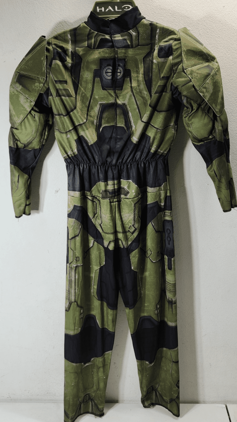 Halo Master Chief Boys Costume Outfit Size Small Green Jumpsuit NEW - Thumbnail 4