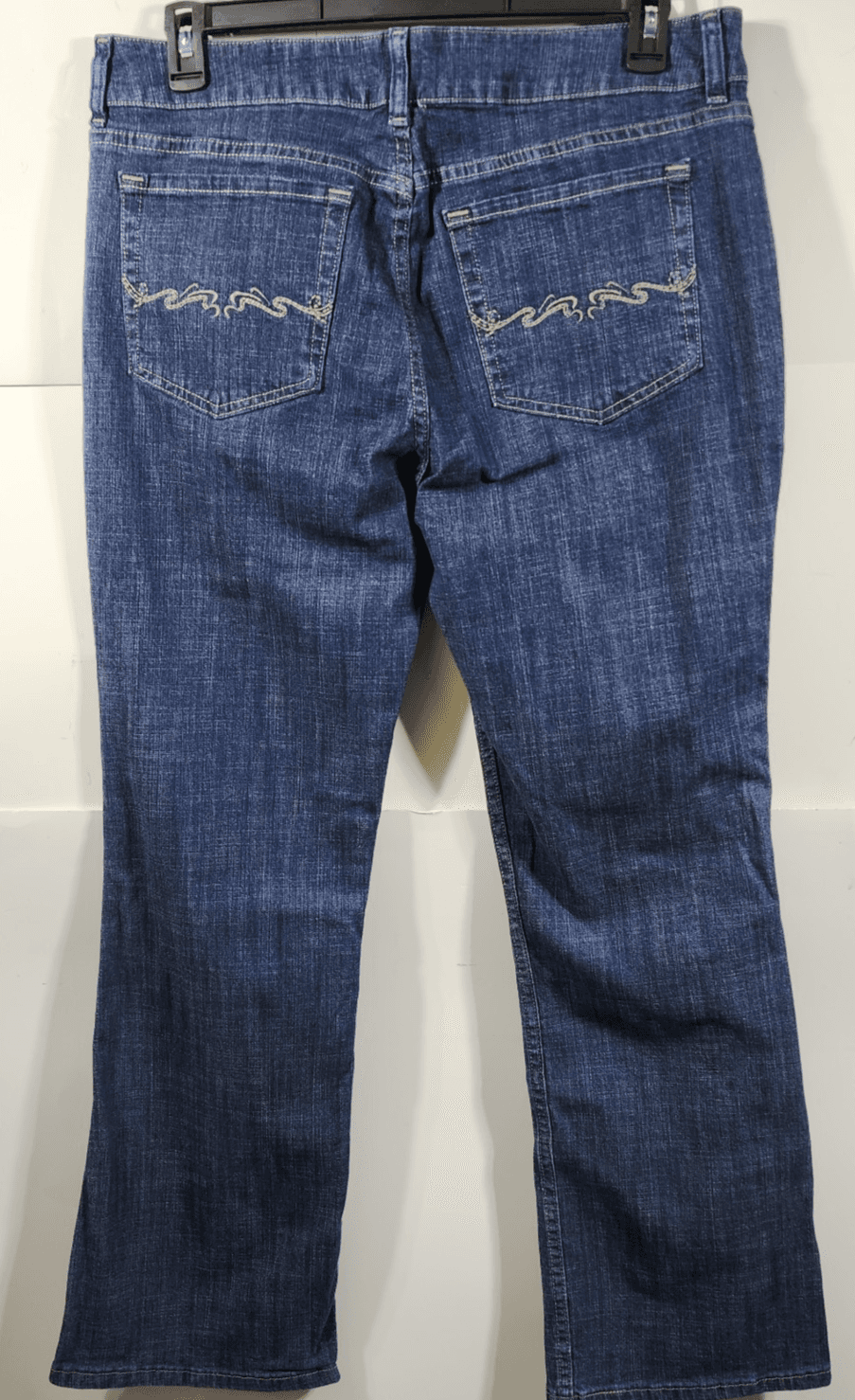 Riders By Lee Mid Rise Bootcut Jeans Women's 16 Embroidered Blue Denim Stretch - Thumbnail 6