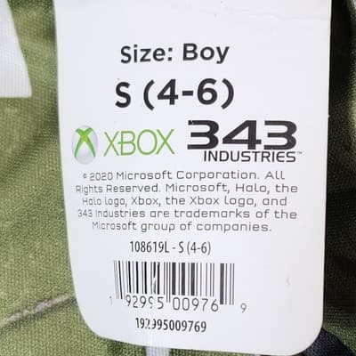 Halo Master Chief Boys Costume Outfit Size Small Green Jumpsuit NEW - Thumbnail 5