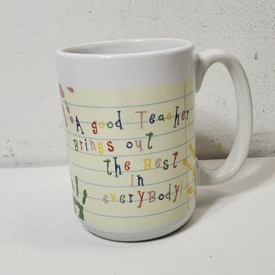 Vintage Royal Norfolk A Good Teacher Brings Out The Best Coffee Cup Mug - Thumbnail 4