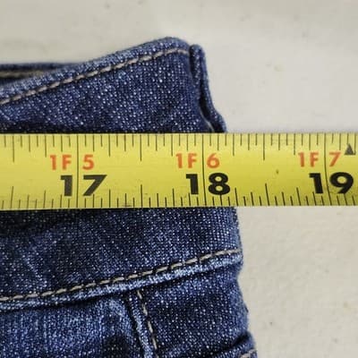 Riders By Lee Mid Rise Bootcut Jeans Women's 16 Embroidered Blue Denim Stretch - Thumbnail 2