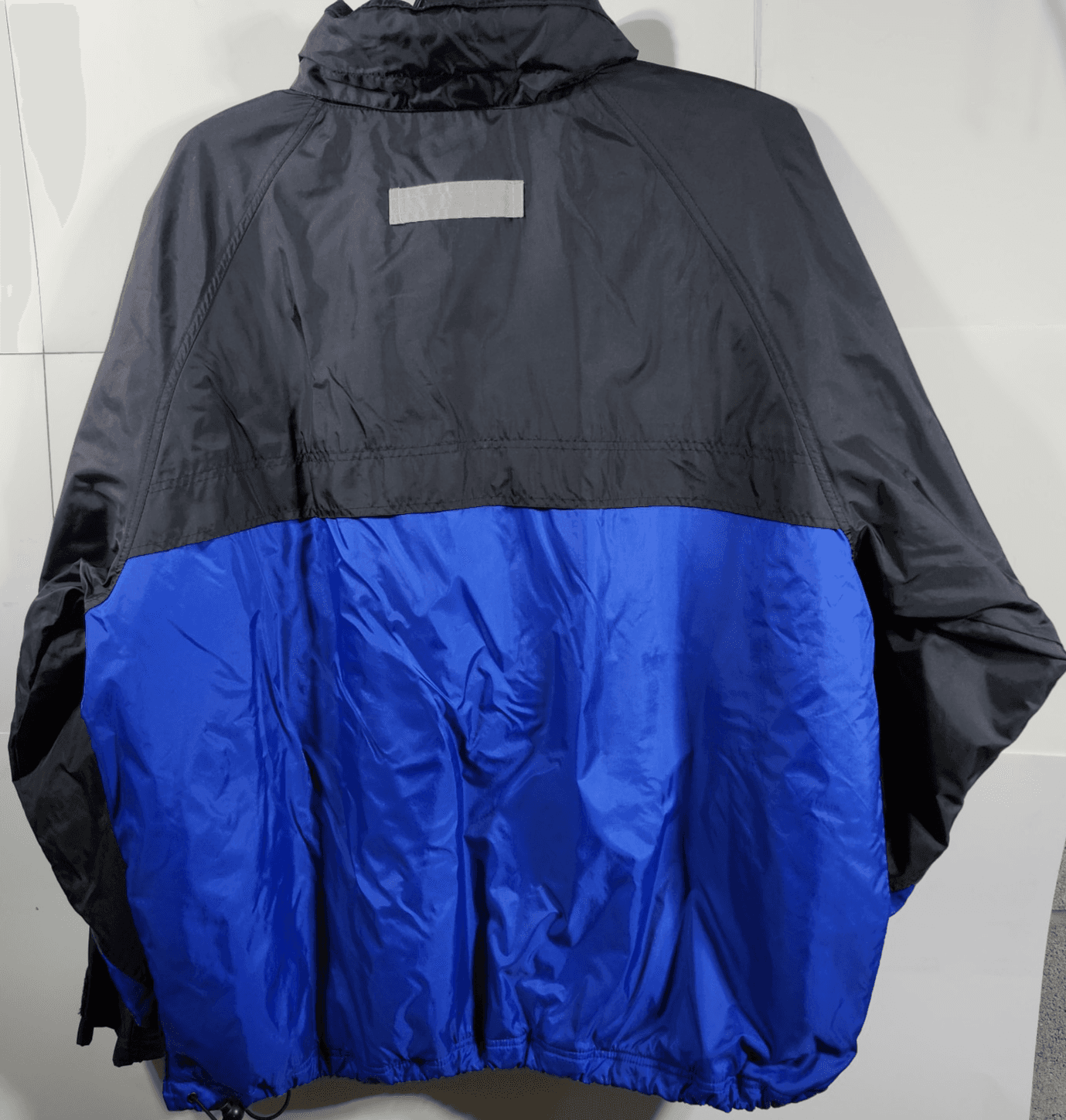 Gap Jacket Men's XL Pullover Windbreaker Stow Away Hood Blue Black Y2K 90's - Thumbnail 6