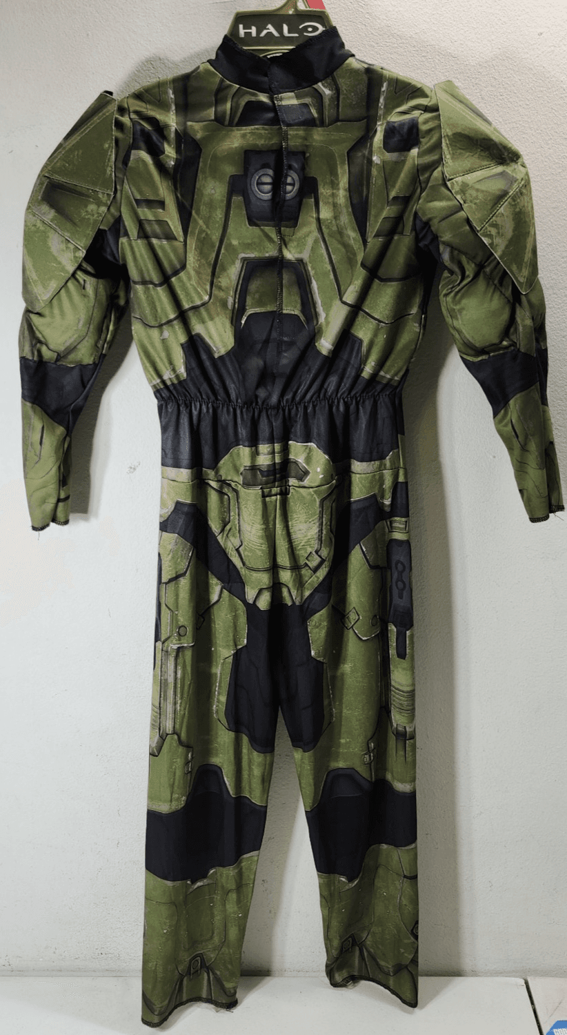 Halo Master Chief Boys Costume Outfit Size Small Green Jumpsuit NEW - Thumbnail 3
