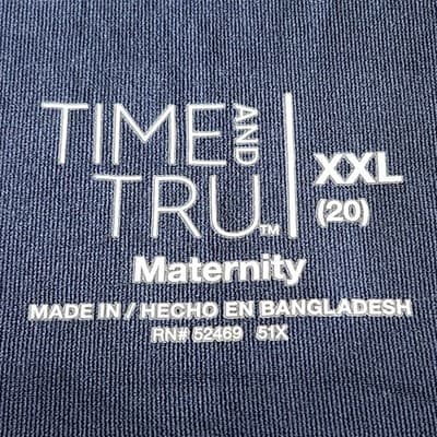 Time & Tru Women's XXL Maternity Jeans Straight Leg Blue Denim Stretch Pants NEW - Thumbnail 9