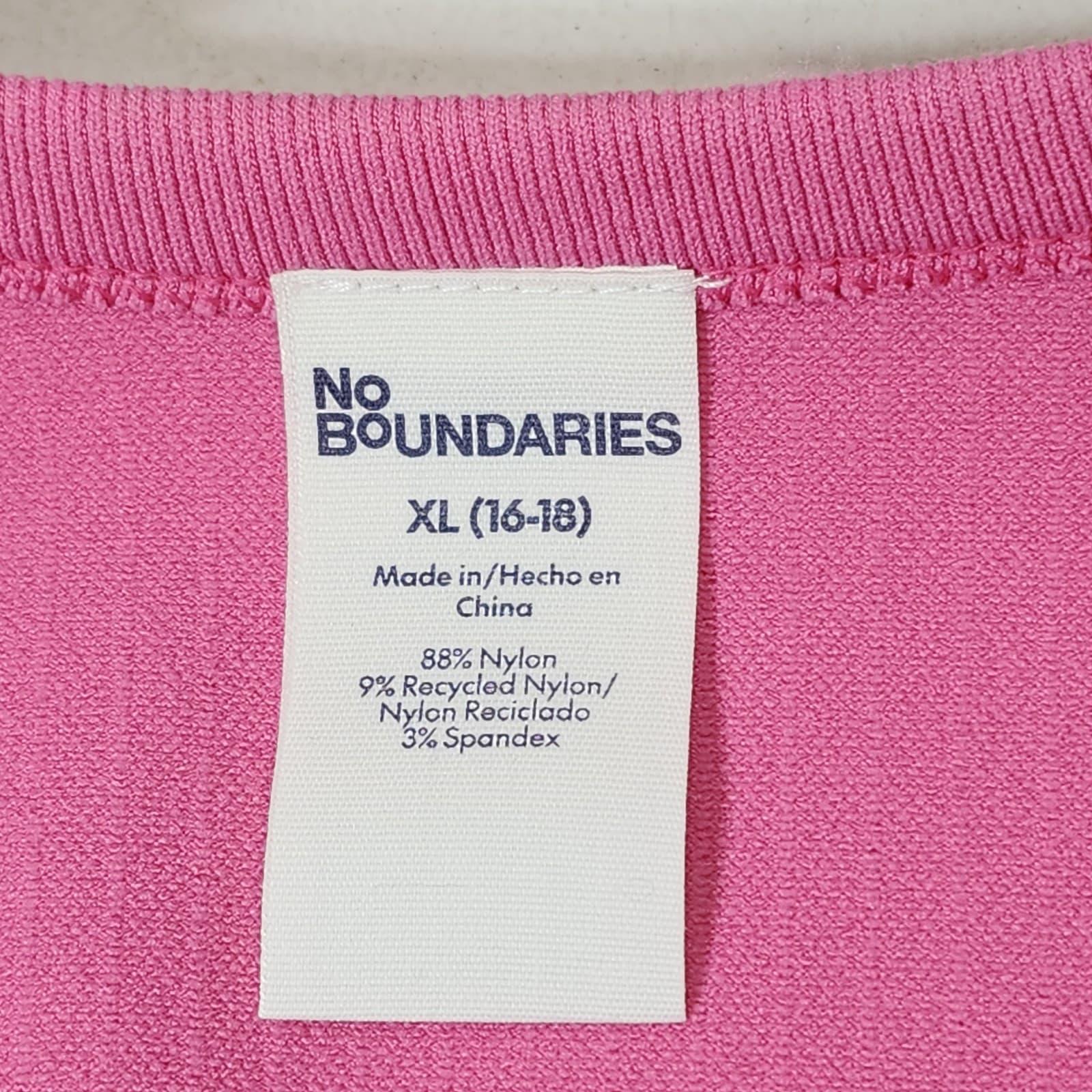 Women's Long Sleeve Tee Top Shirt Size XL V neck Pink No Boundaries NEW - Thumbnail 8