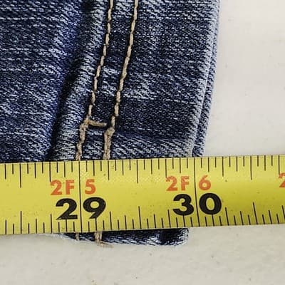 Vintage South Pole Jeans Womens Size 7 Blue Denim Embroidered Y2K Spellout - Thumbnail 3