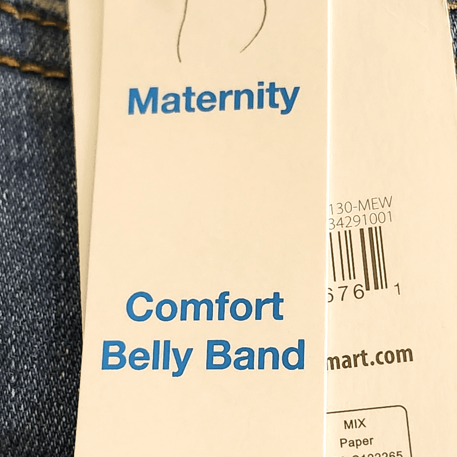 Time & Tru Women's S Maternity Jeans Straight Leg Blue Denim Stretch Pants NEW - Thumbnail 7