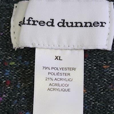 Alfred Dunner Womens XL Green Long Sleeve Sweater Colorful Speckles - Thumbnail 7