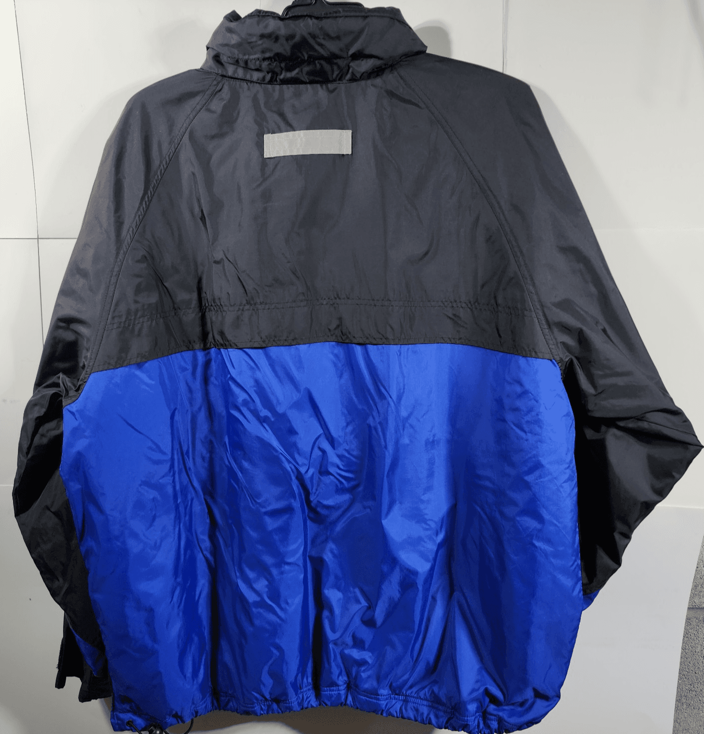 Gap Jacket Men's XL Pullover Windbreaker Stow Away Hood Blue Black Y2K 90's - Thumbnail 4
