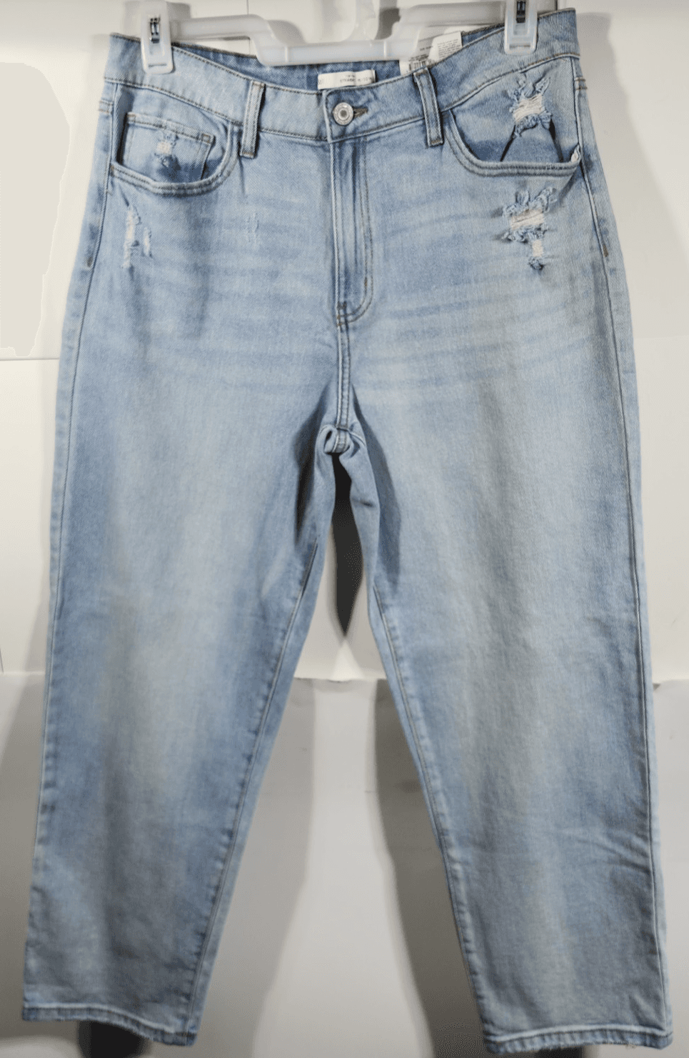 SO Women's 15 Jeans High Rise Straight Light Blue Denim NEW - Thumbnail 5