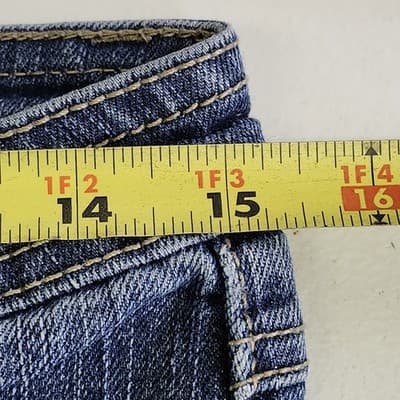Vintage South Pole Jeans Womens Size 7 Blue Denim Embroidered Y2K Spellout - Thumbnail 2