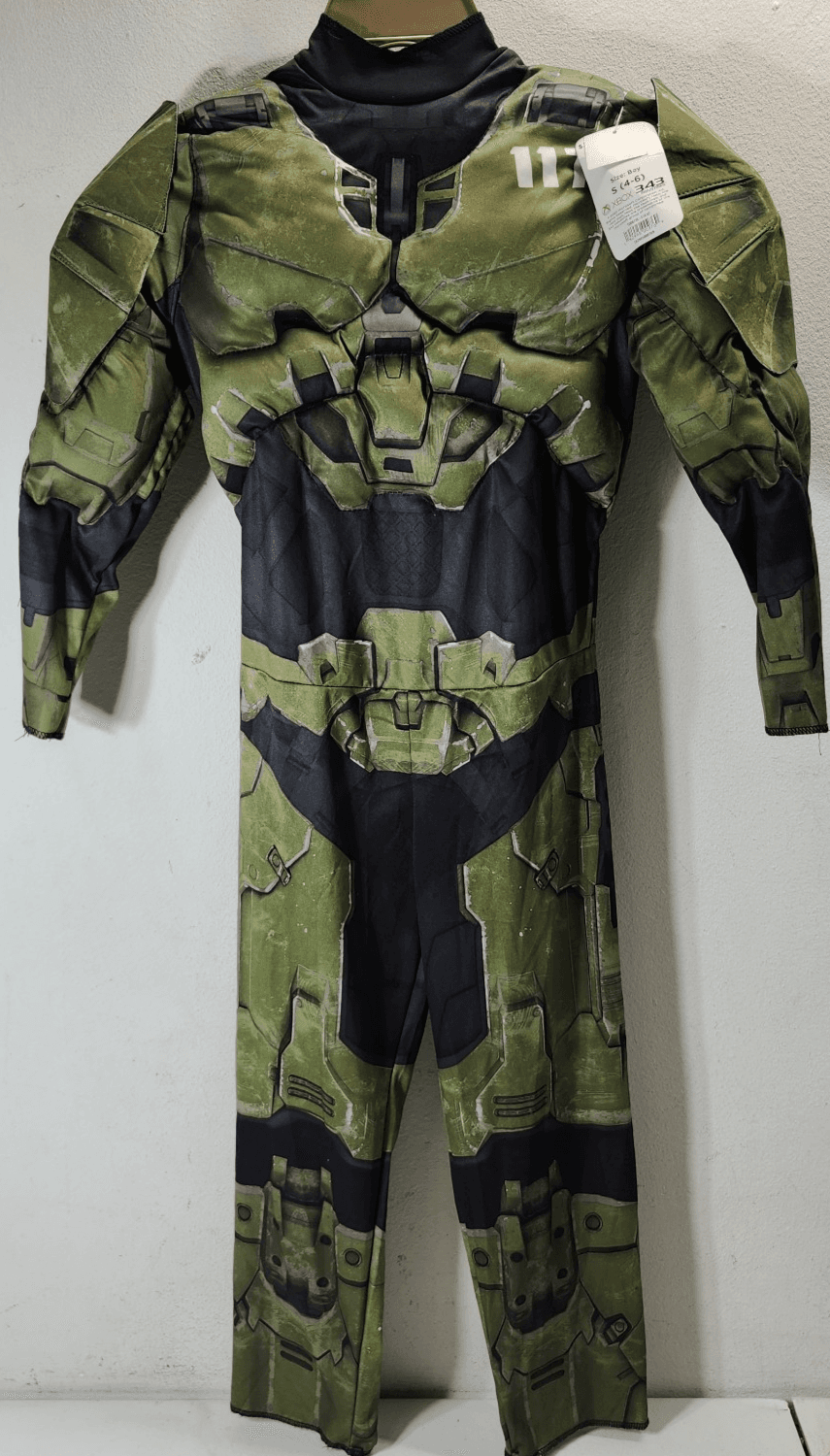 Halo Master Chief Boys Costume Outfit Size Small Green Jumpsuit NEW - Thumbnail 2