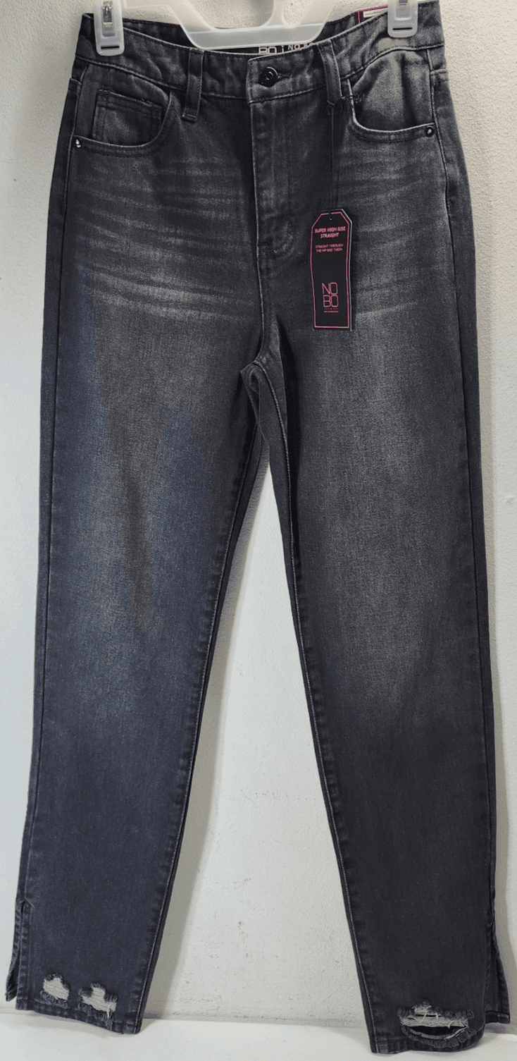 No Boundaries Womens Super High Rise Straight Jeans Size 5 Pants NEW - Thumbnail 5