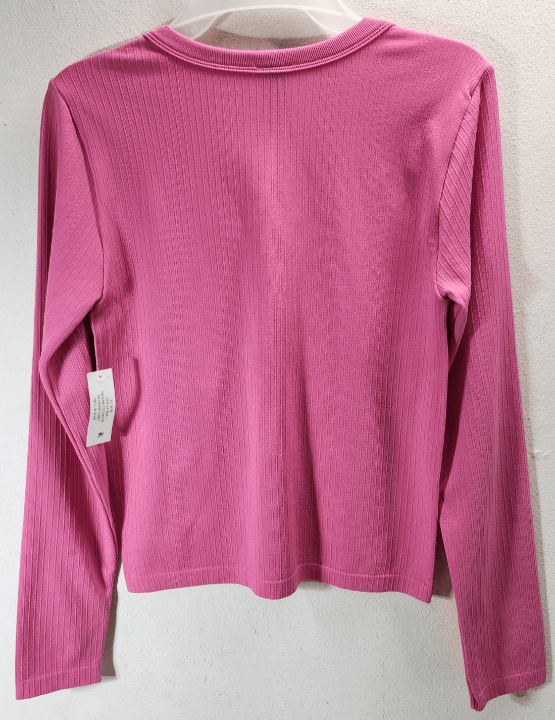 Women's Long Sleeve Tee Top Shirt Size XL V neck Pink No Boundaries NEW - Thumbnail 4