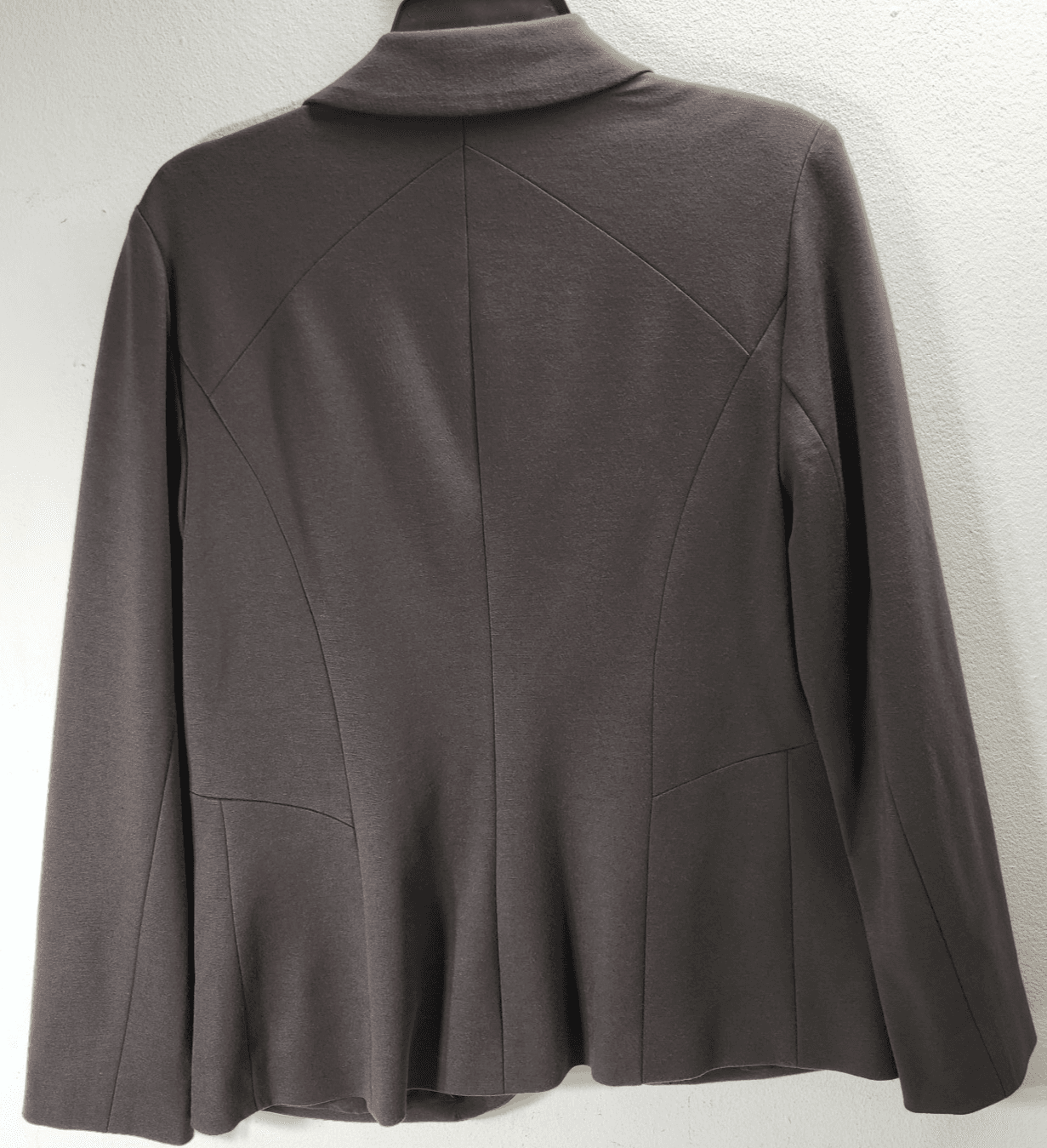 Chico's Stretch Women's Lined Blazer Size 1 Button Closure Brown - Thumbnail 4