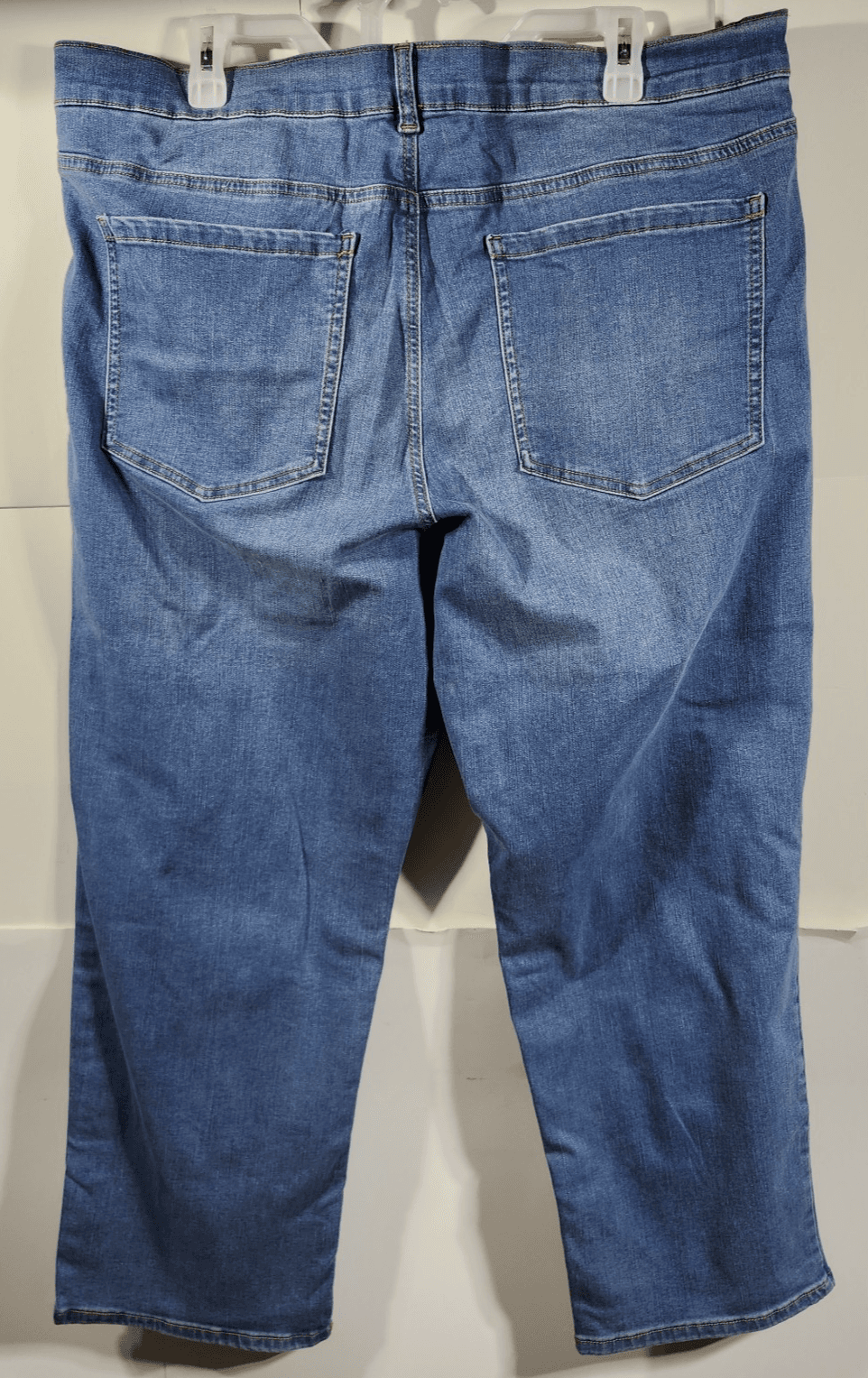 Time & Tru Women's XXL Maternity Jeans Straight Leg Blue Denim Stretch Pants NEW - Thumbnail 6