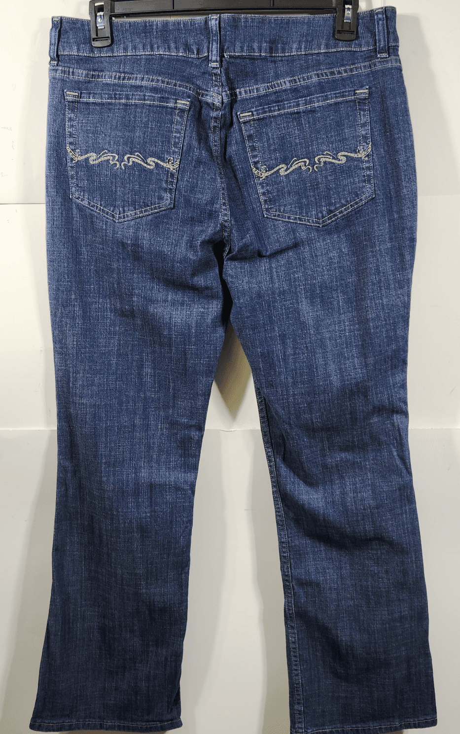 Riders By Lee Mid Rise Bootcut Jeans Women's 16 Embroidered Blue Denim Stretch - Thumbnail 4